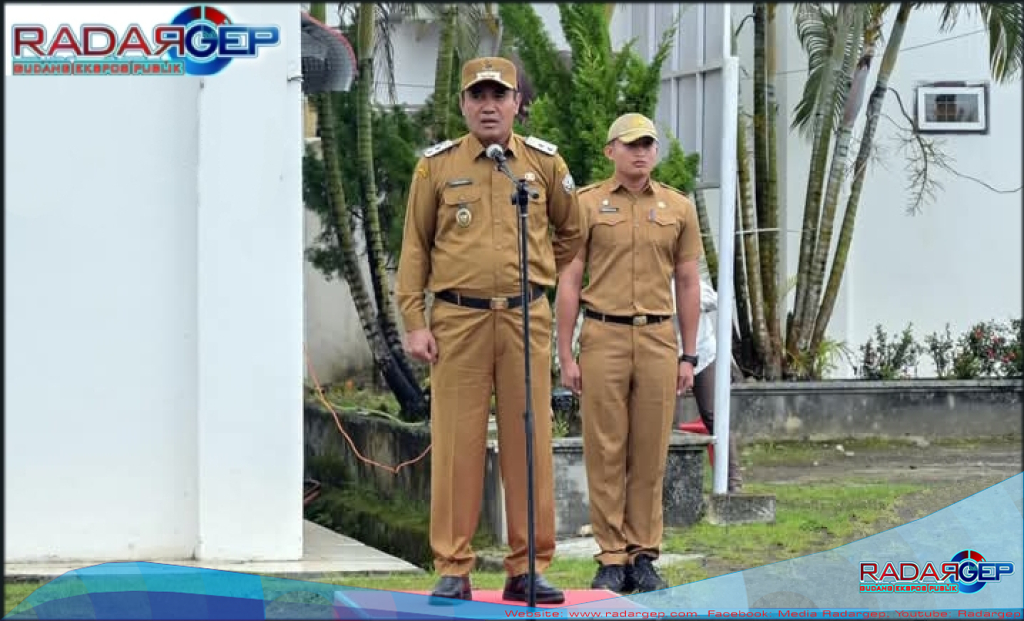 Wabub Ir Yusuf Nache ST MM Memimpin Apel Pagi di Lingkup Pemkab NIas Selatan